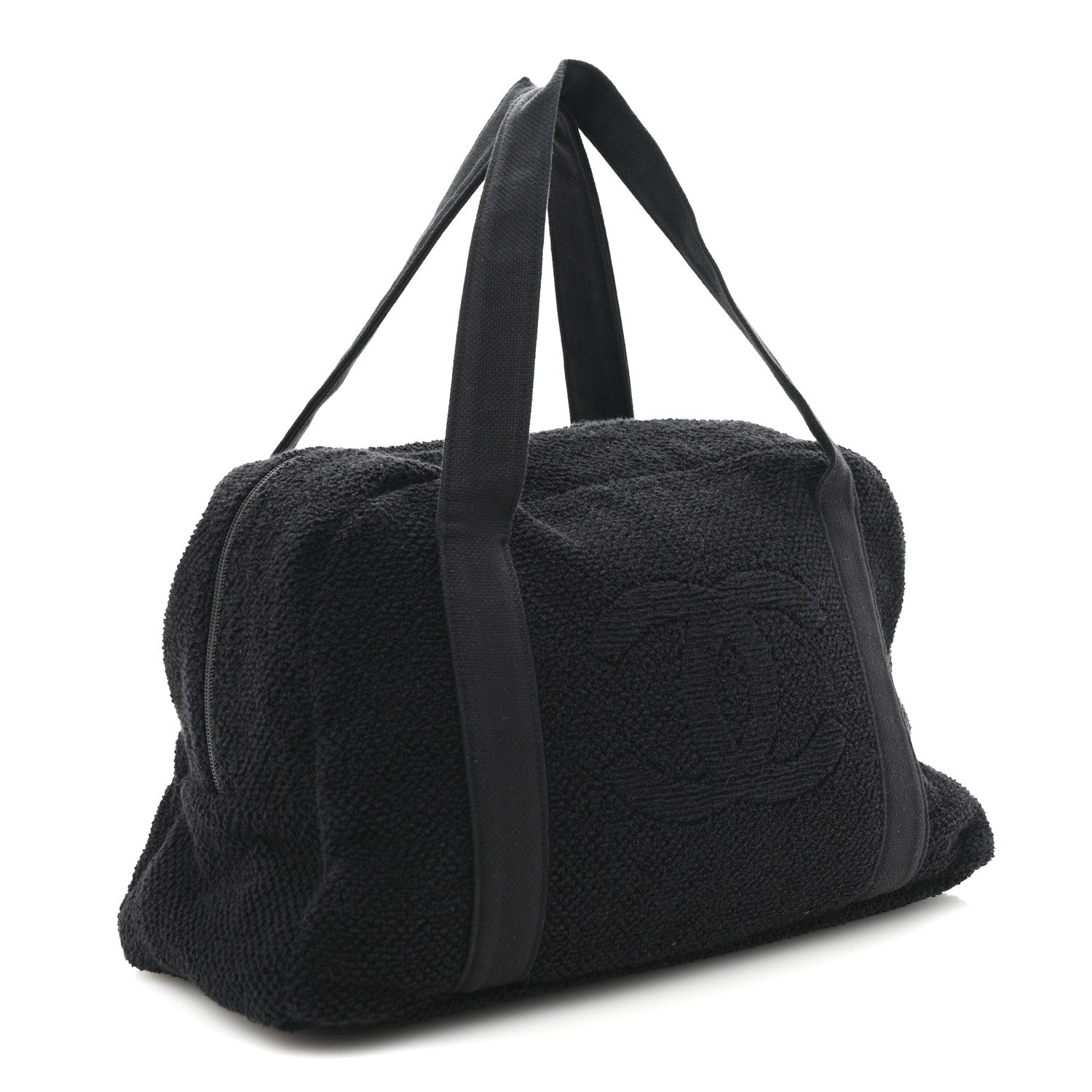 Chanel Terry Cotton CC Beach Duffel Towel Set Black 3 of 11