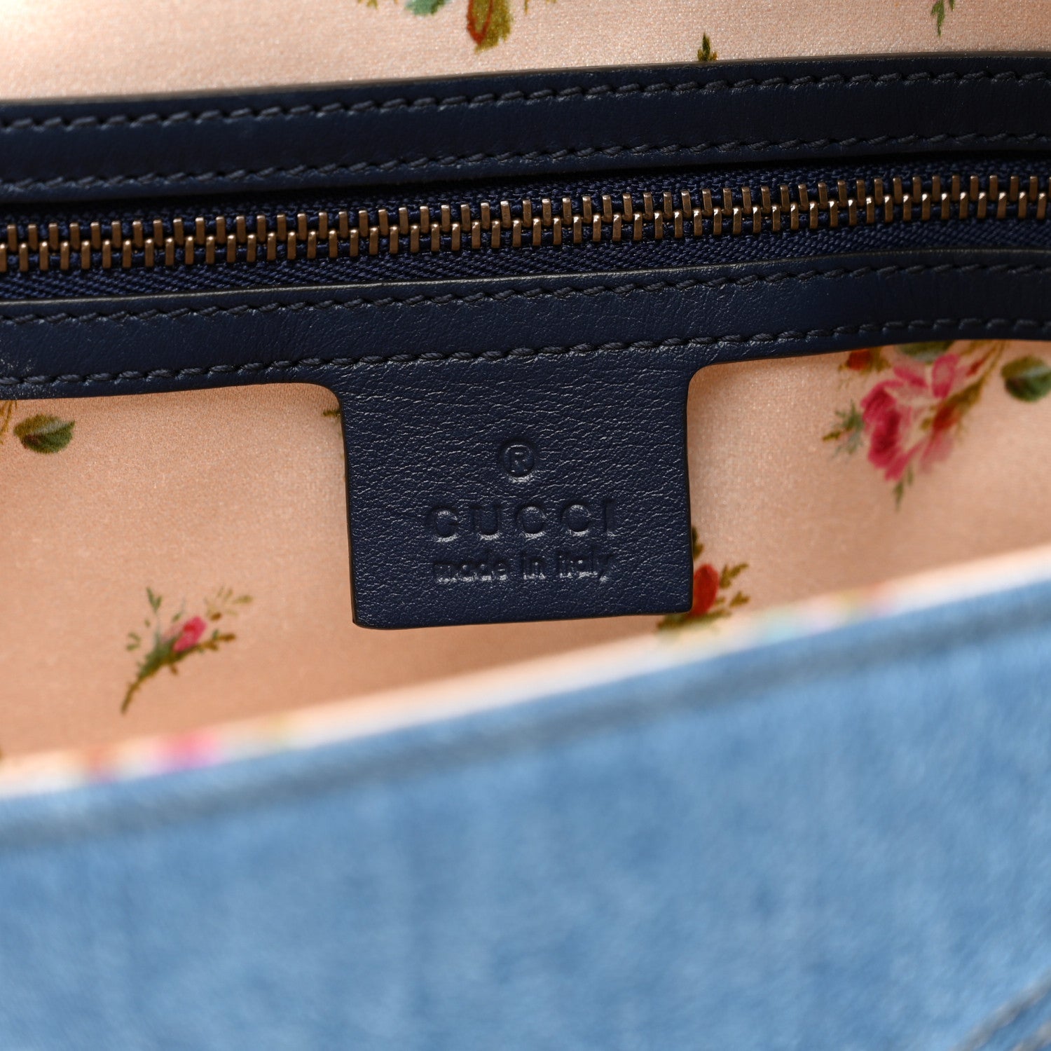 Gucci Denim Matelasse Small Pearly GG Marmont Shoulder Bag Blue 7 of 10