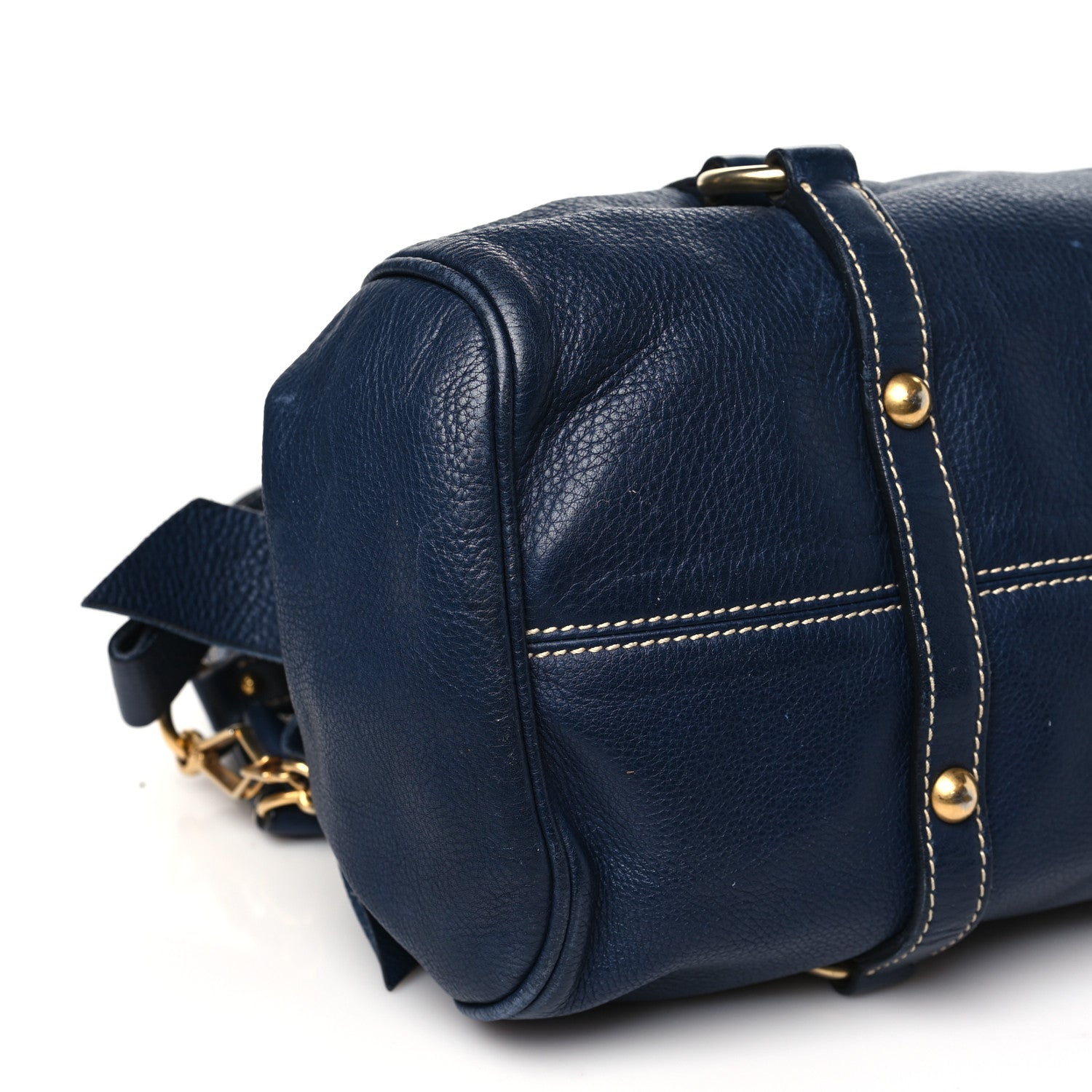 Miu Miu Vitello Lux Bow Tote Bleuette 9 of 17