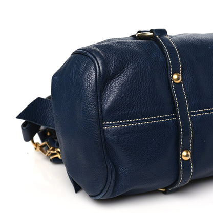 Miu Miu Vitello Lux Bow Tote Bleuette 9 of 17