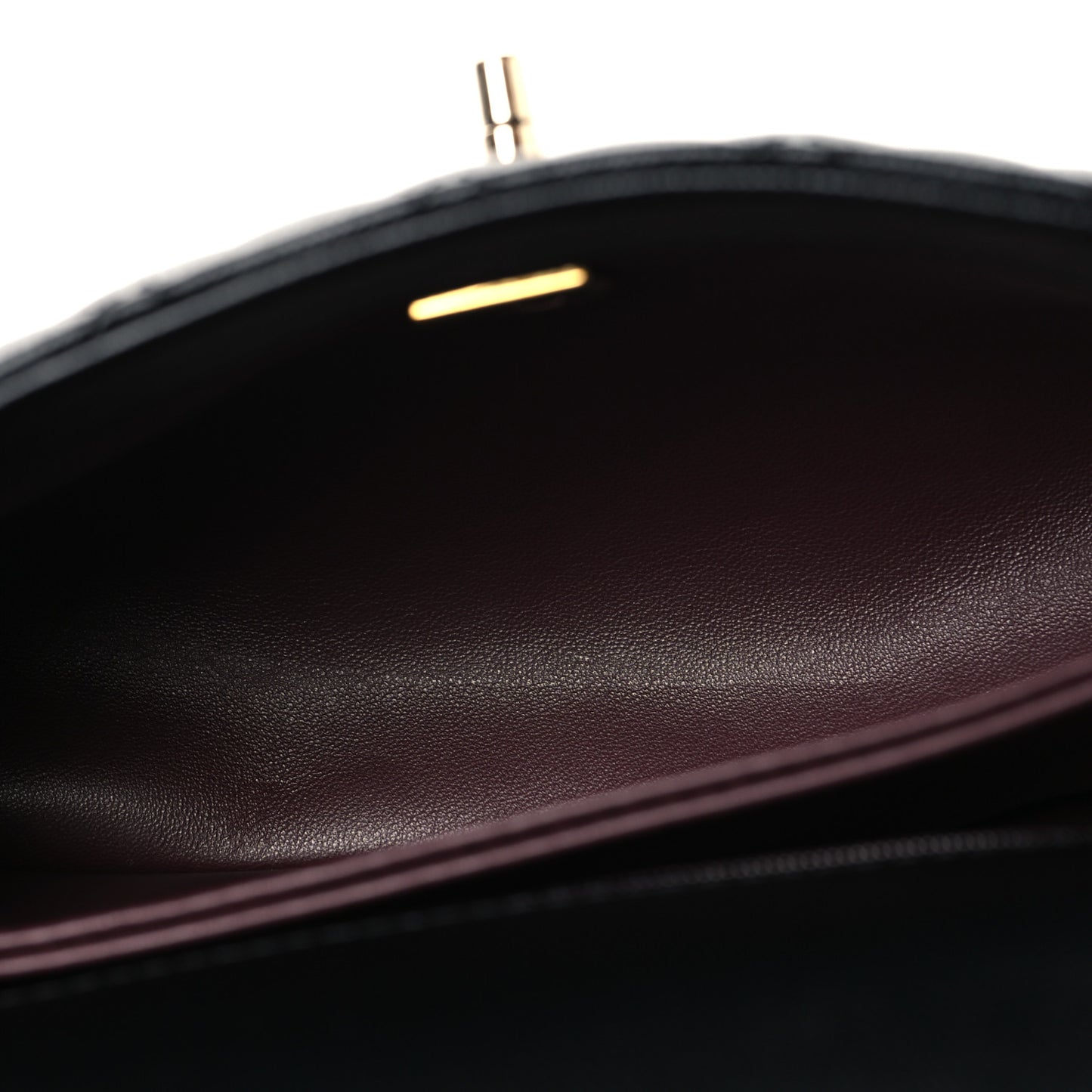 Caviar Quilted Mini Coco Handle Flap Black
