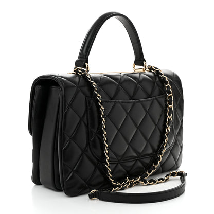 Chanel Lambskin Quilted Medium Trendy CC Flap Dual Handle Bag Black 3 of 10