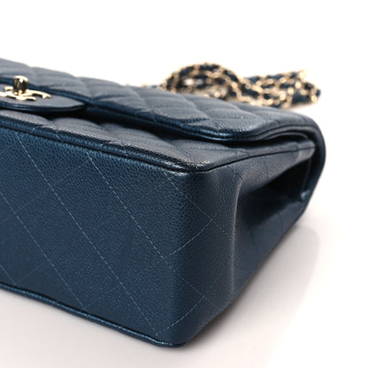 Chanel Caviar Quilted Jumbo Double Flap Navy Blue 9 of 9