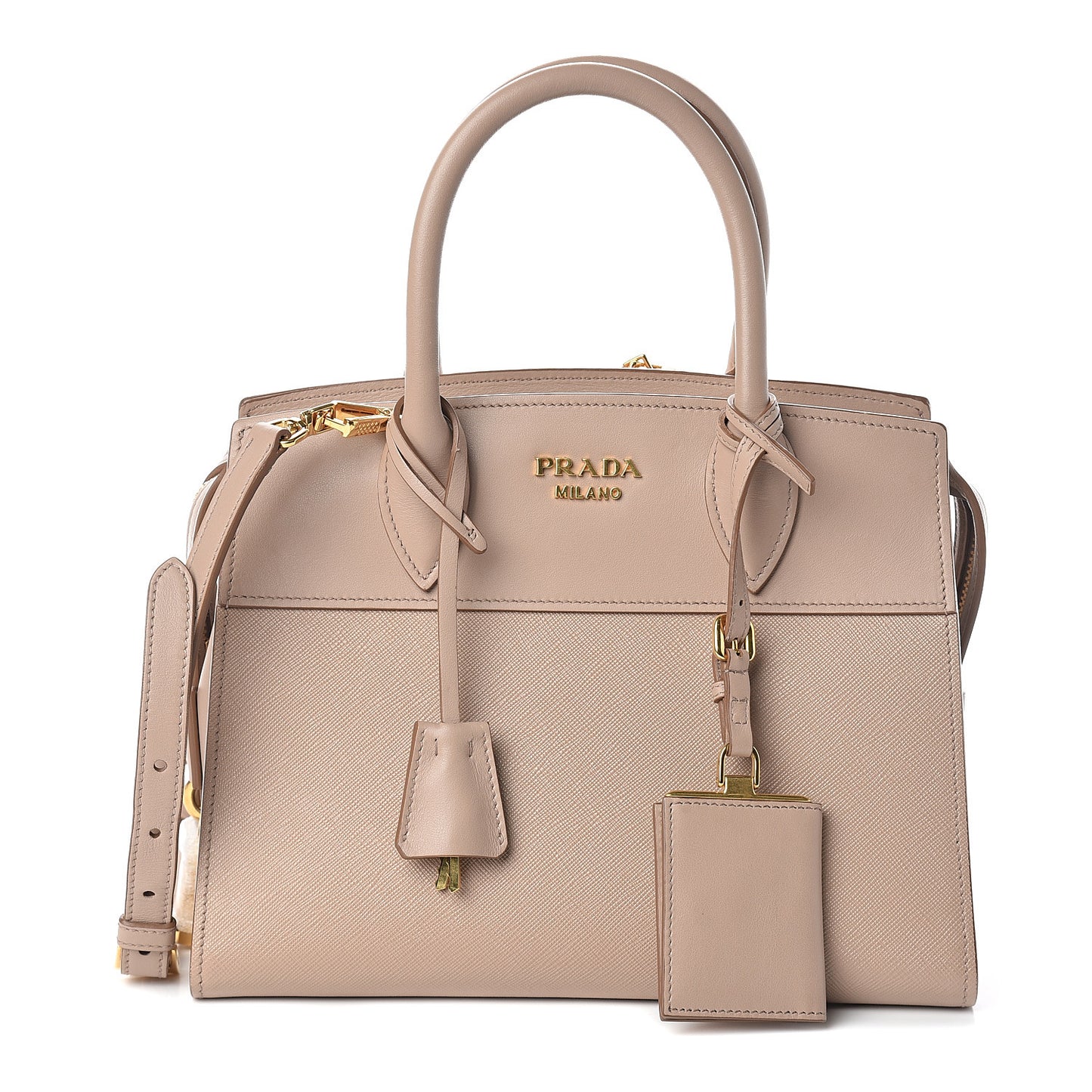 Saffiano City Calf Small Esplanade Tote Cammeo