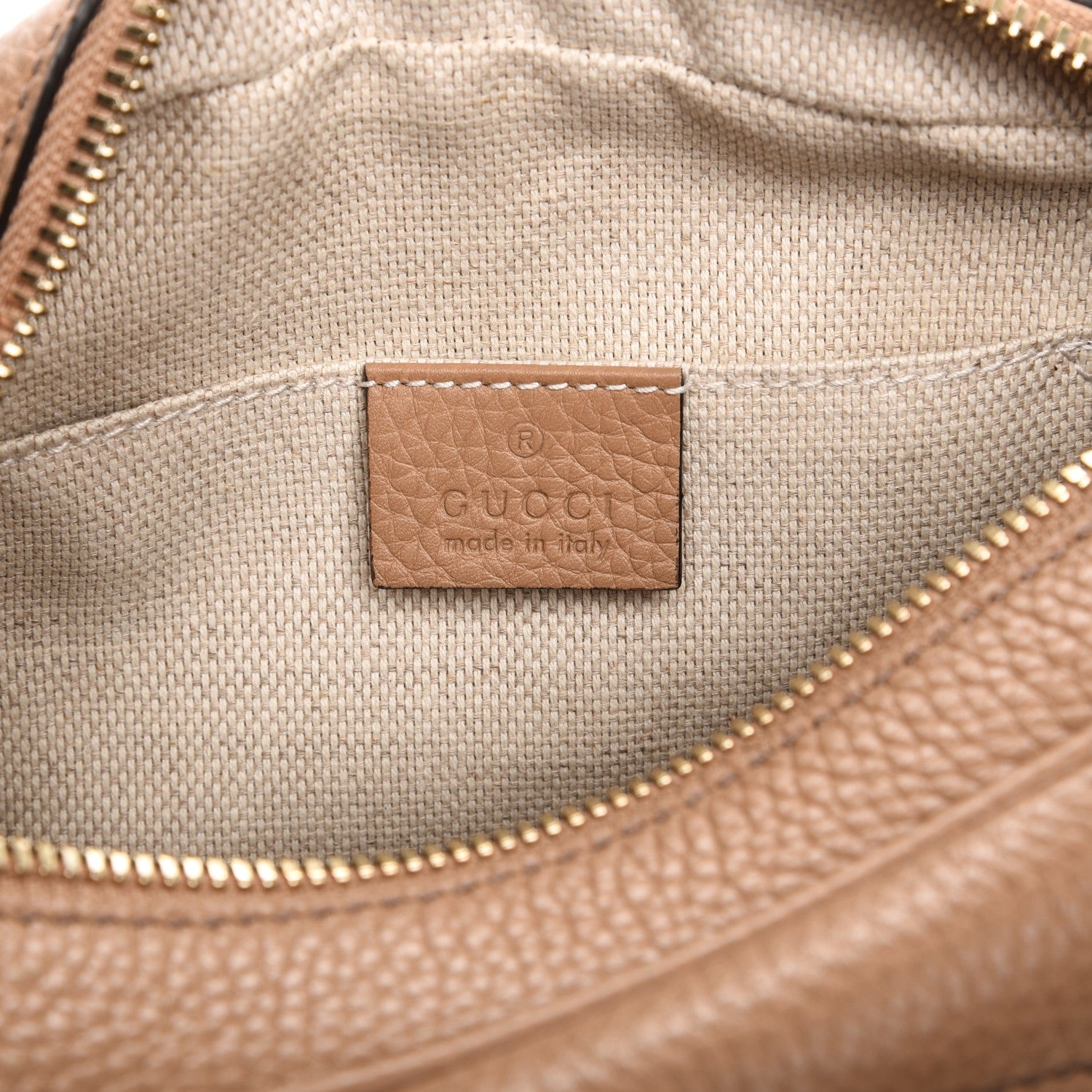 Gucci Pebbled Calfskin Small Soho Disco Bag Rose Beige 6 of 7