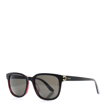 Cartier Acetate CT0002S Rectangular Sunglasses Black 1 of 8