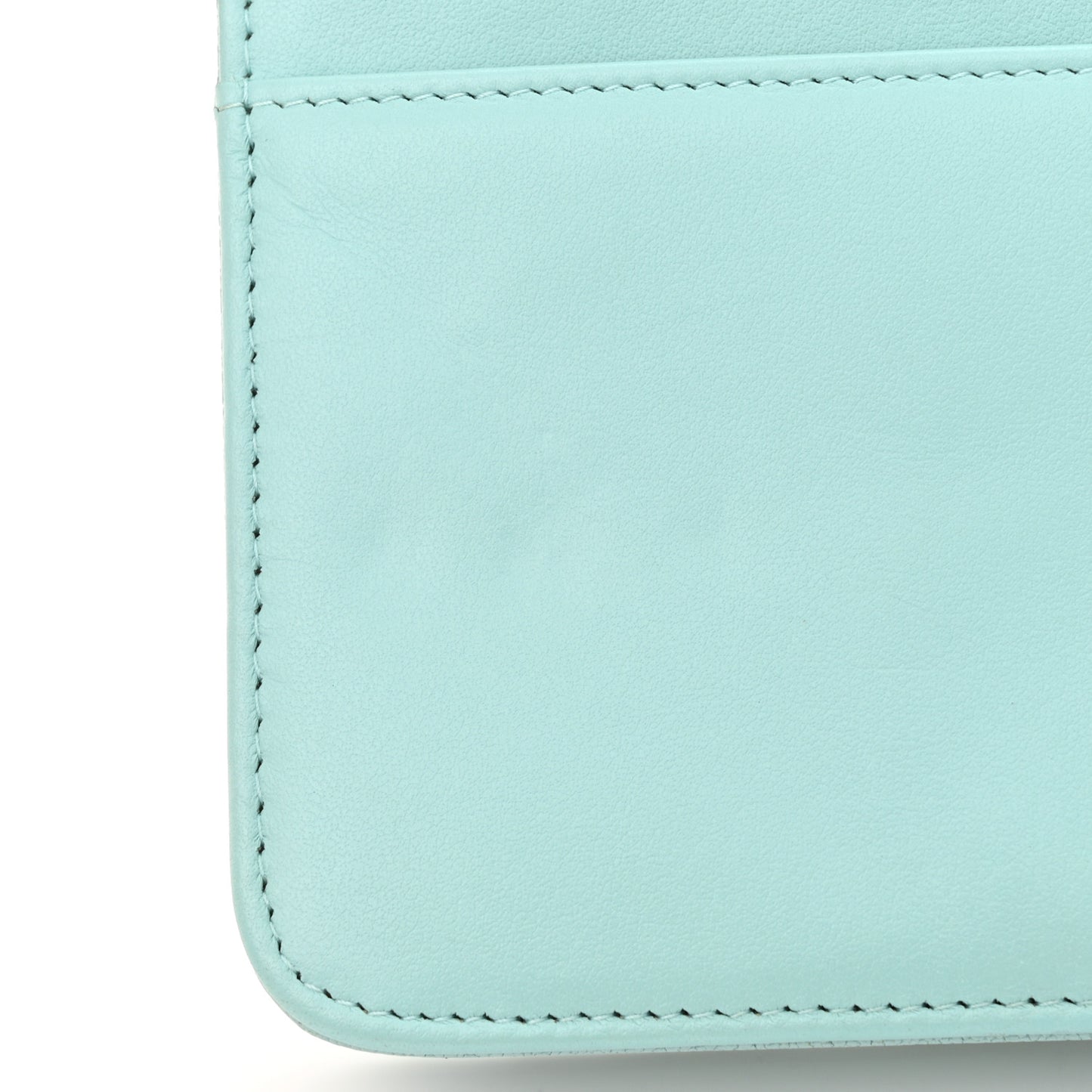 Caviar Quilted Boy Wallet On Chain WOC Light Blue
