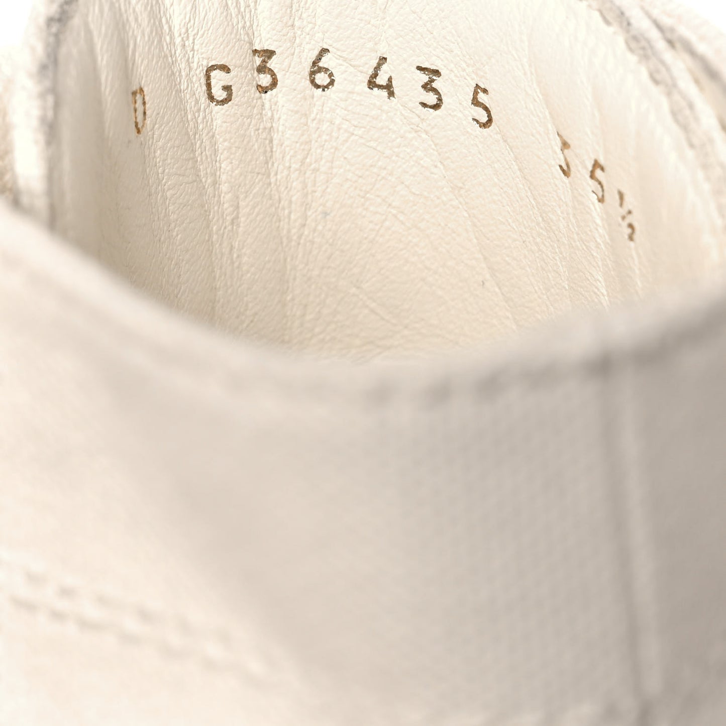 Fabric CC Lace Up Boots 35.5 White