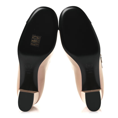 Chanel Iridescent Lambskin Grosgrain Pearl Mary Jane Pumps 38 Beige Black 7 of 14