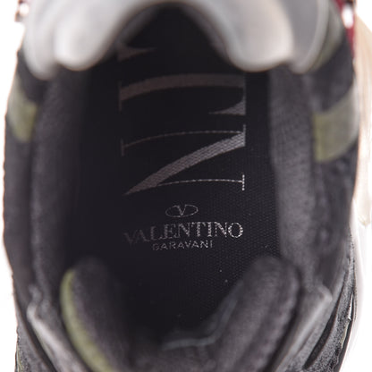Valentino Garavani Calfskin Suede Camouflage Bounce Sneakers 37 Multicolor 8 of 19