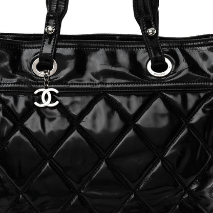 Chanel Vinyl Quilted Large Paris Biarritz Tote Black 8 of 15