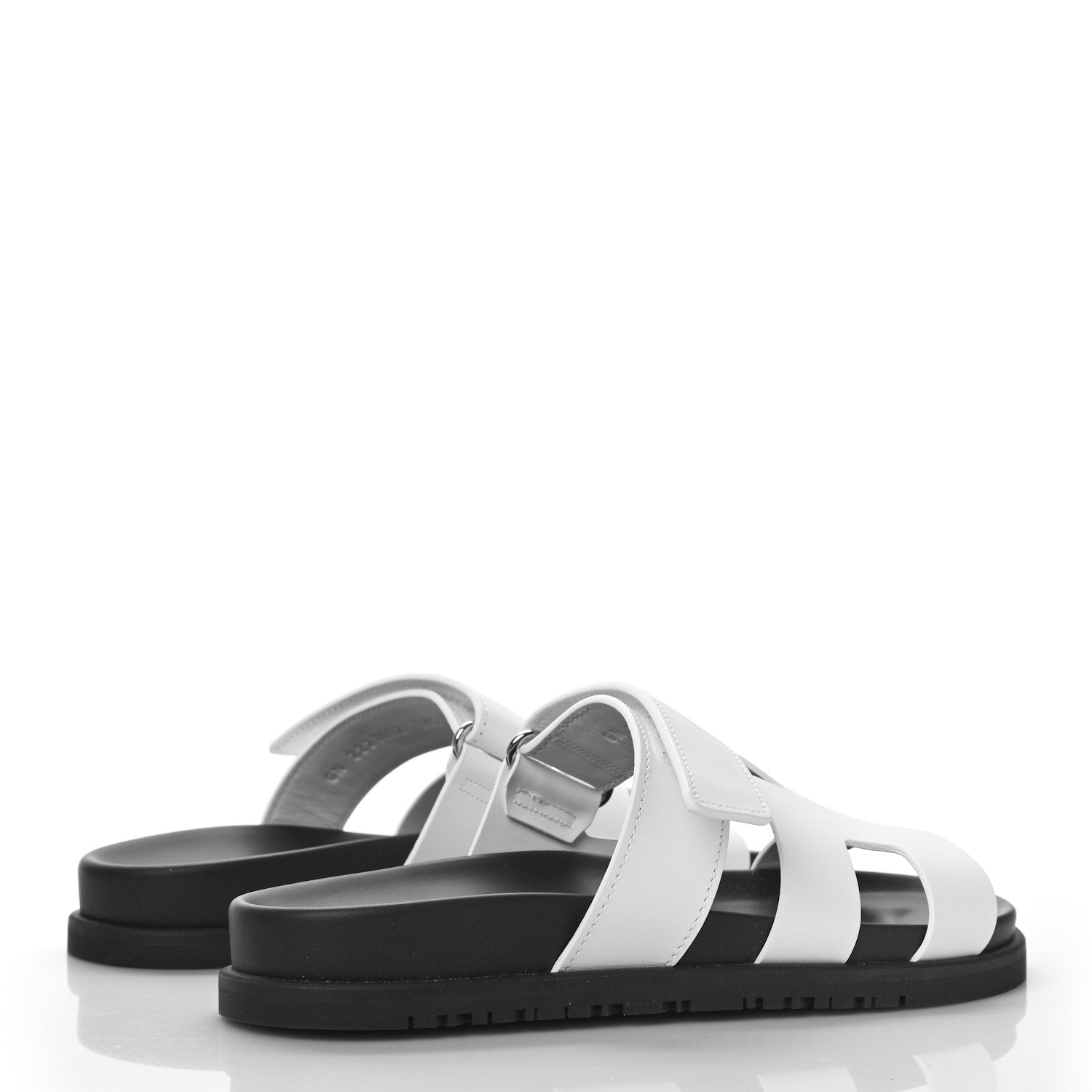 Hermes Calfskin Womens Chypre Sandals 36.5 White 3 of 9