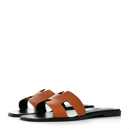 Hermes Epsom Oran Sandals 37 Naturel 3 of 8
