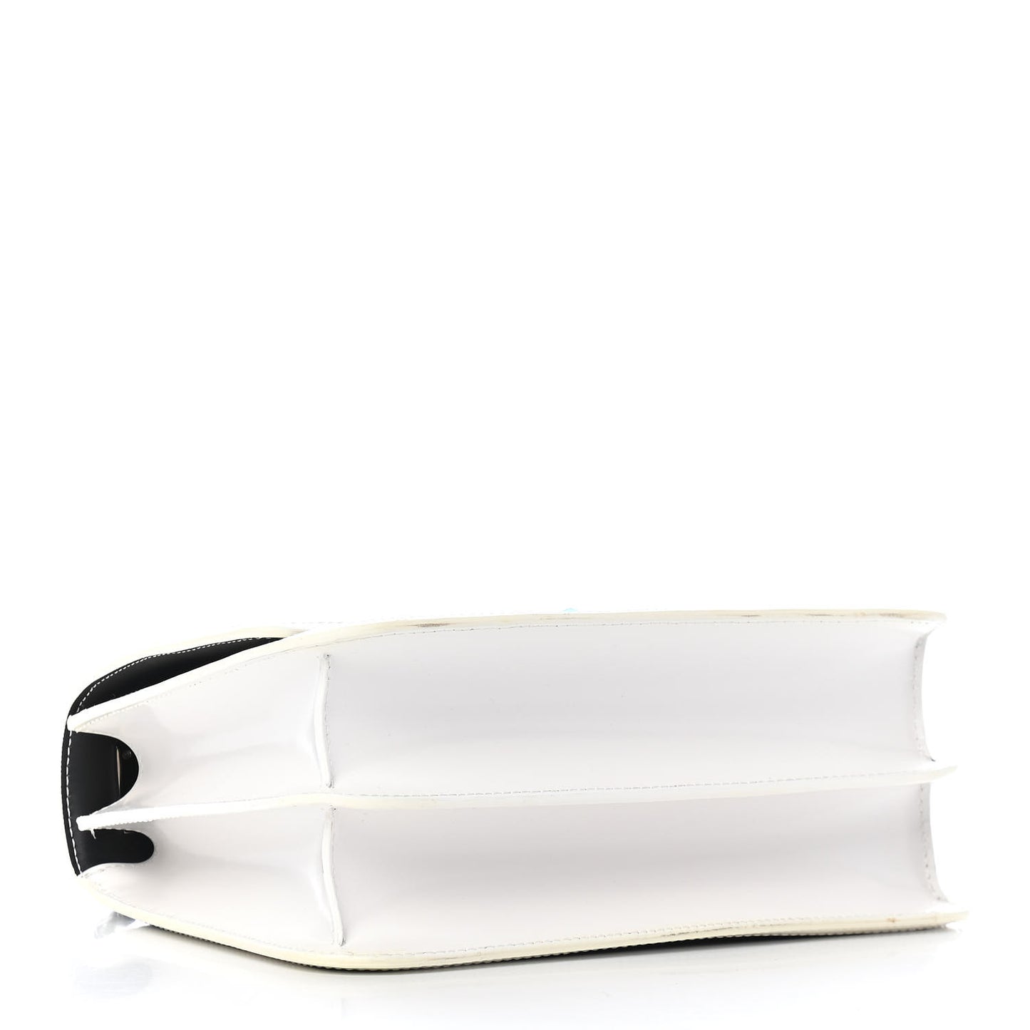 Calfskin Monogram Embossed Medium TB Chain Bag Black White