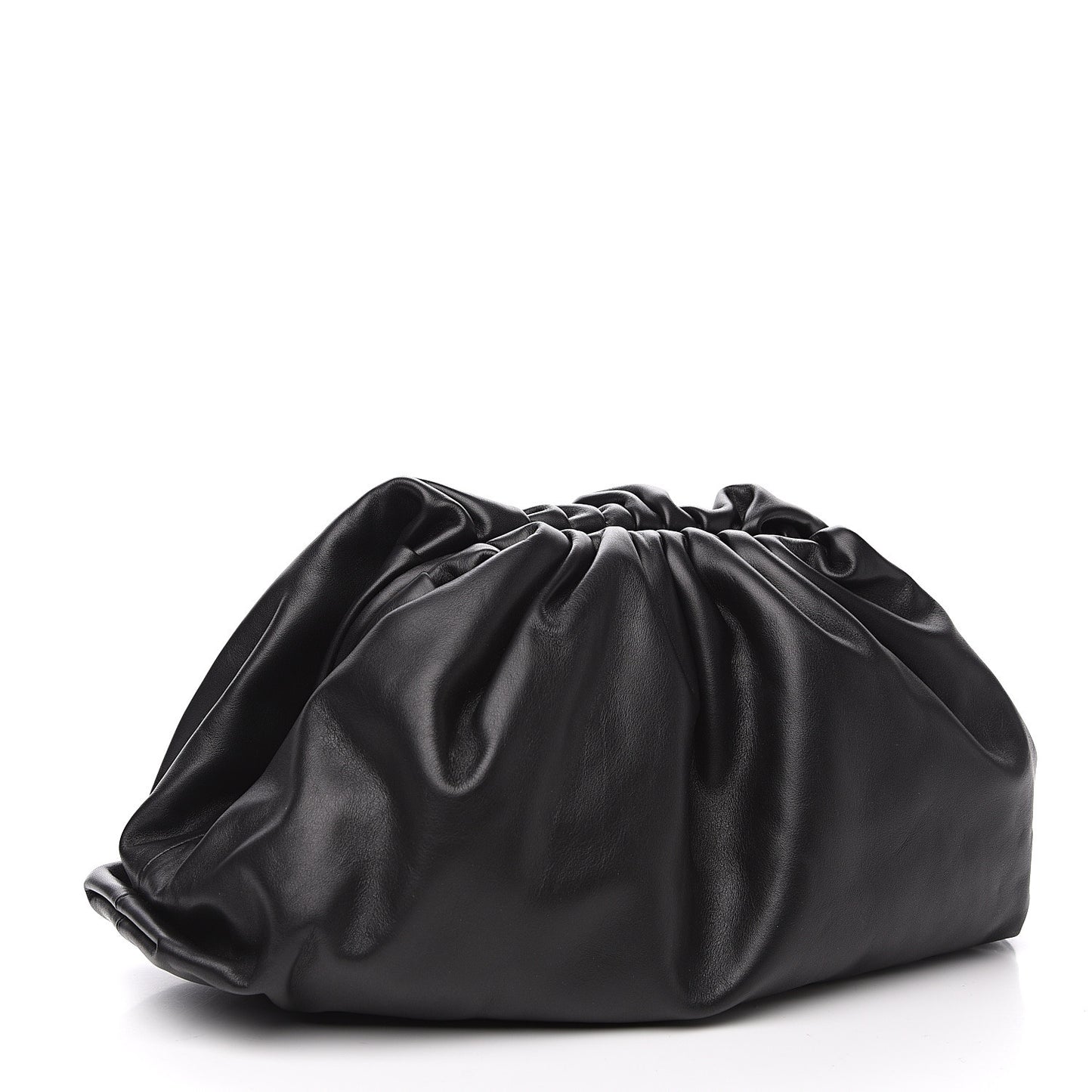 Smooth Butter Calf The Pouch Oversized Clutch Black