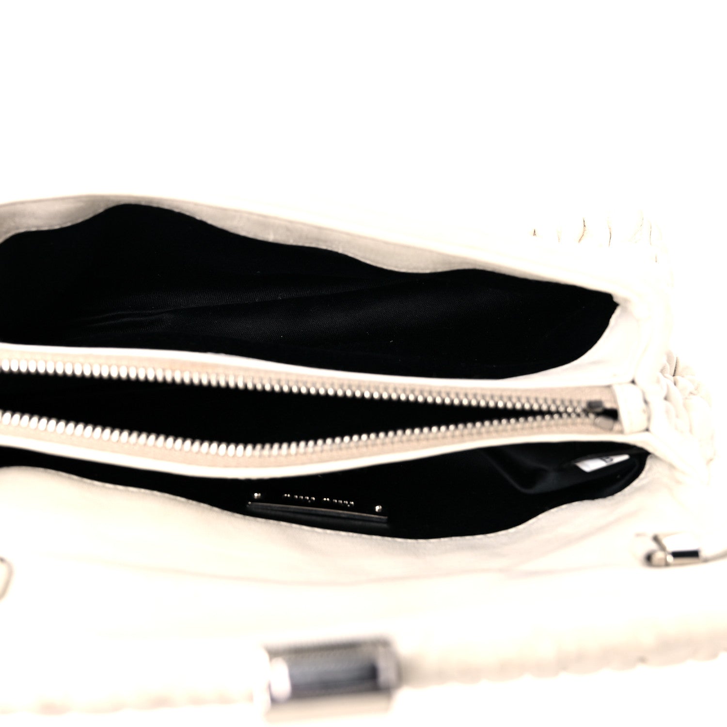 Miu Miu Nappa Matelasse Crystal Shoulder Bag Bianco 5 of 16
