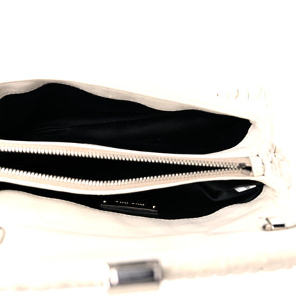 Miu Miu Nappa Matelasse Crystal Shoulder Bag Bianco 5 of 16