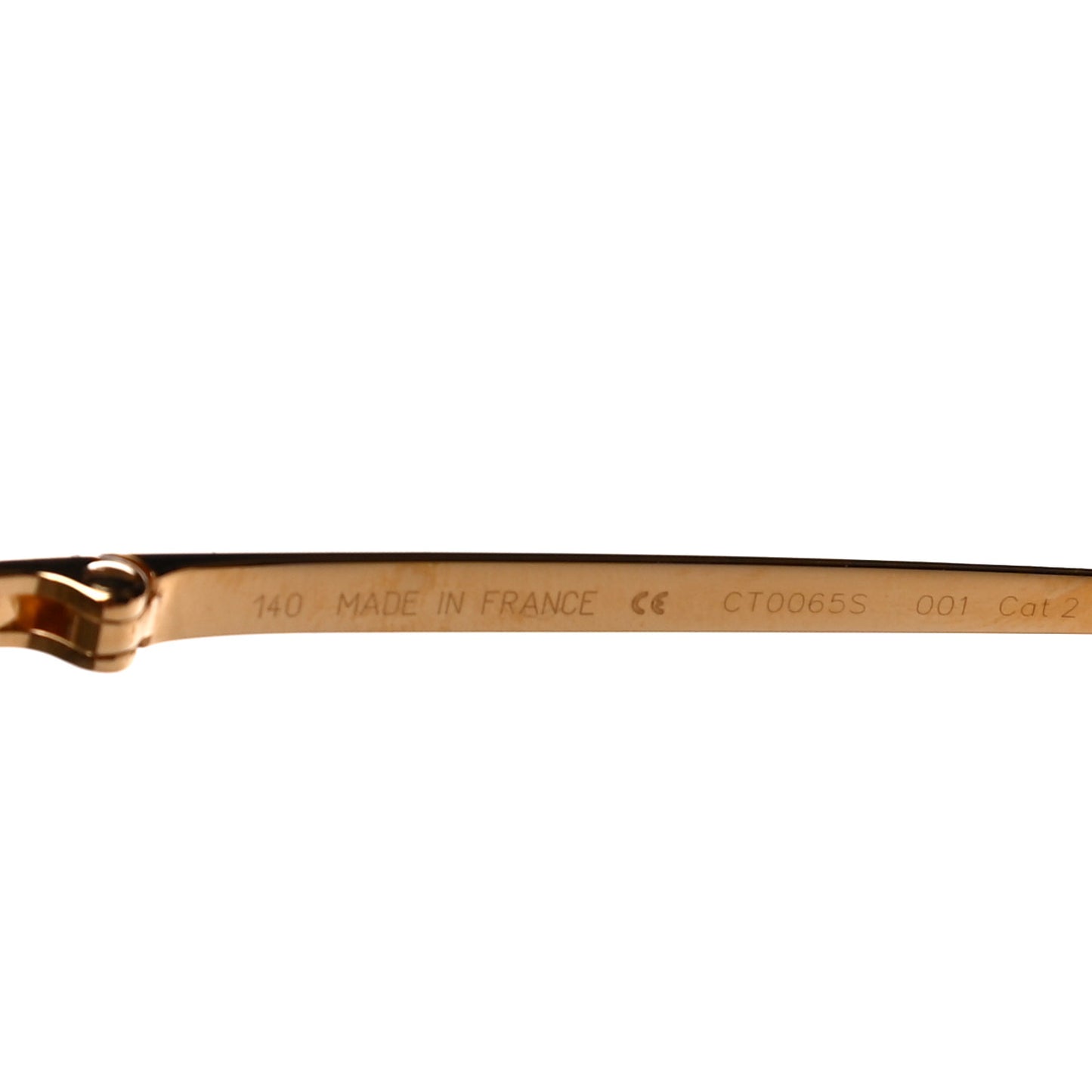 Panthere De Cartier Aviator Sunglasses Gold