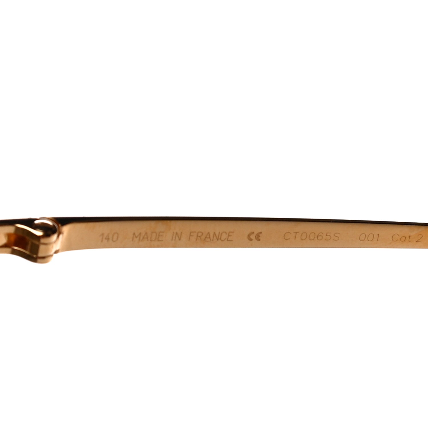 Cartier Panthere De Cartier Aviator Sunglasses Gold 6 of 7
