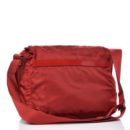 Prada Nylon Vela Messenger Bag Red 3 of 13