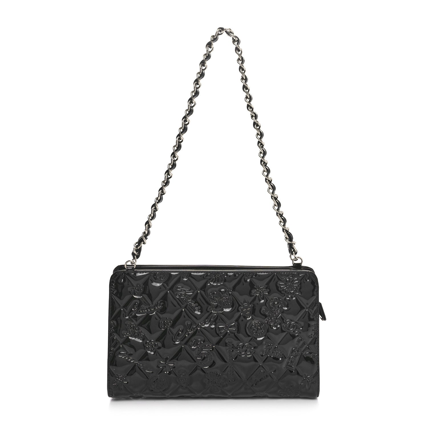Chanel Patent Calfskin Lucky Symbols Pochette Black 1 of 11