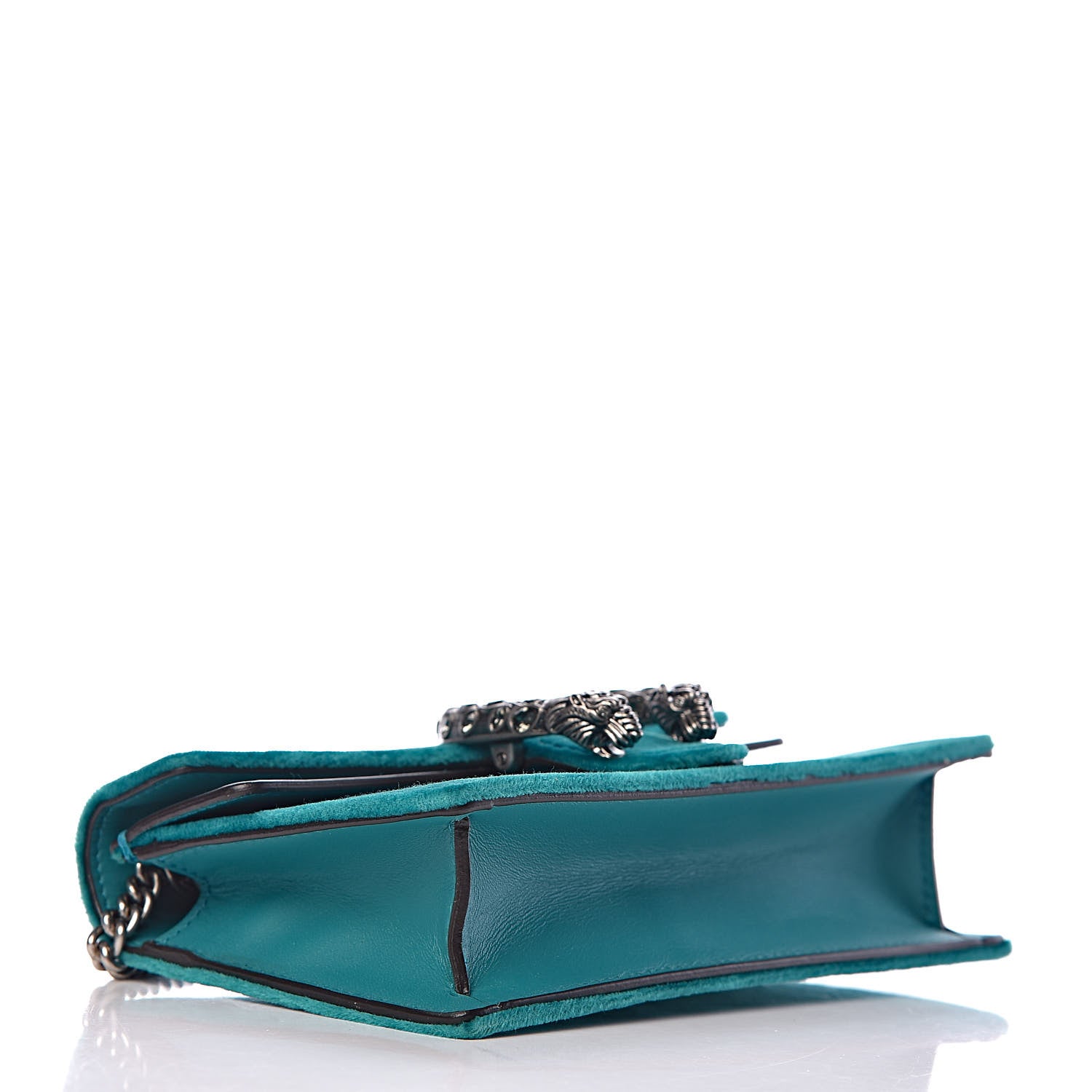 Gucci Velvet Super Mini Dionysus Shoulder Bag Pavone Cyan 4 of 10