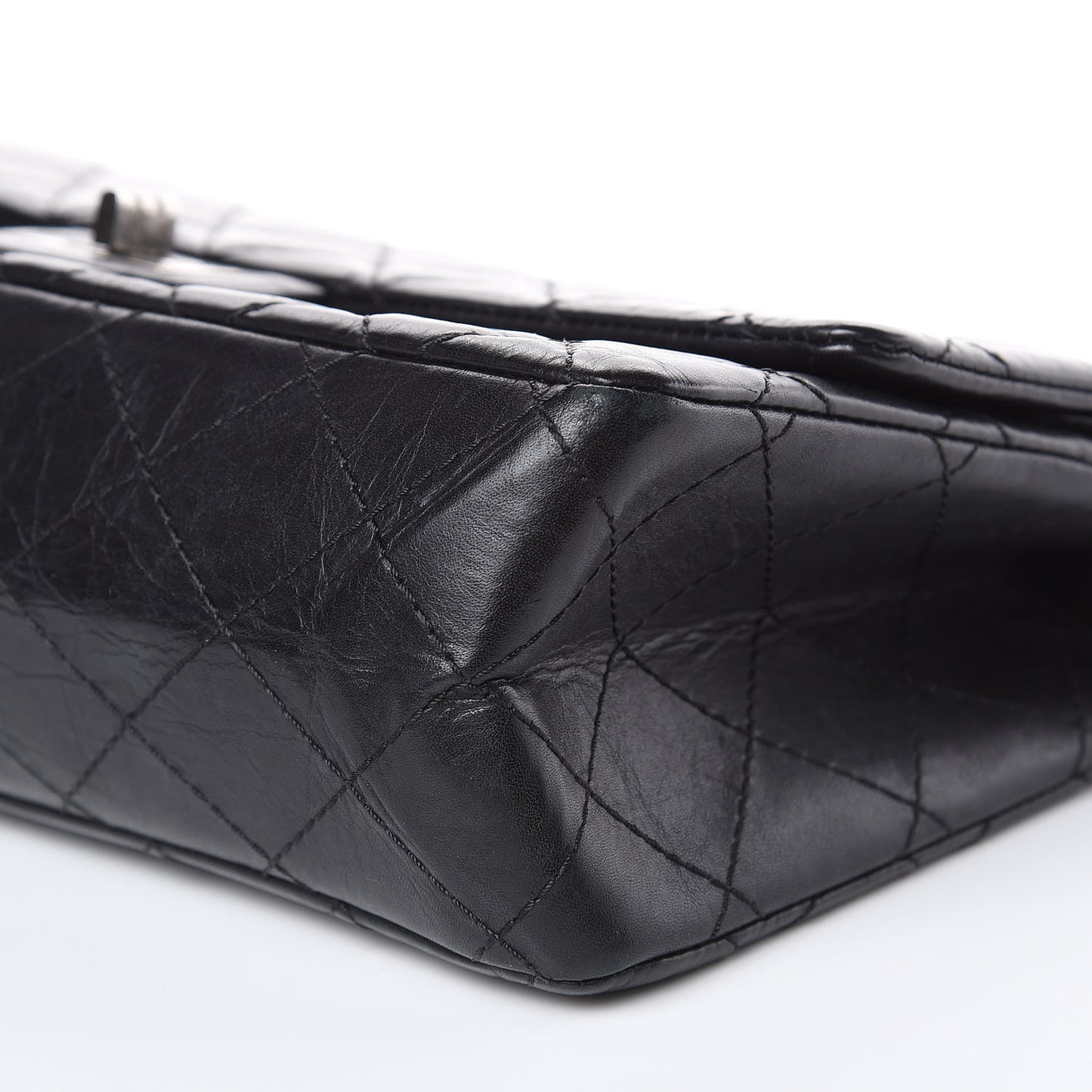 Aged Calfskin Quilted 2.55 Reissue 226 Flap Dark Grey