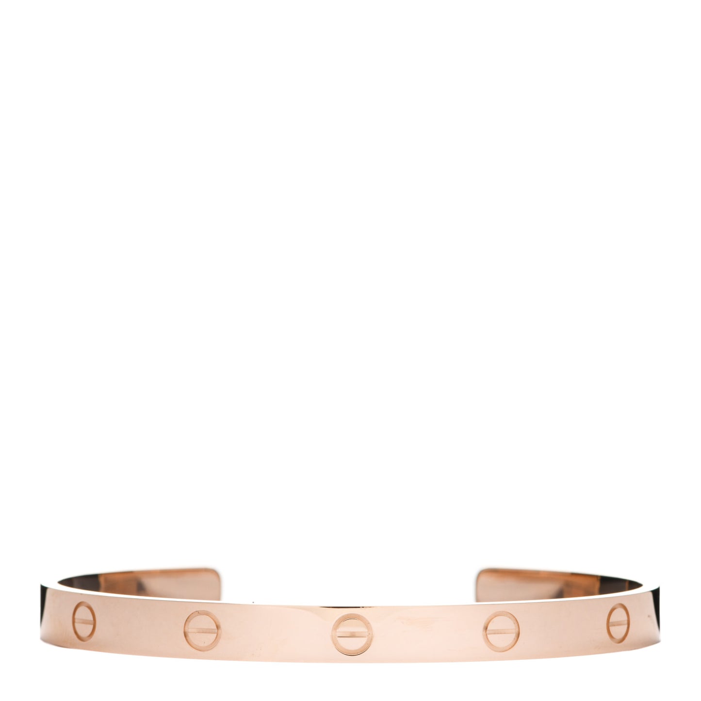18K Pink Gold LOVE Cuff Bracelet 20