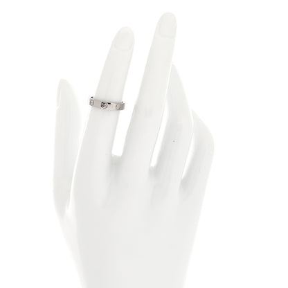 Cartier 18K White Gold 3.5mm LOVE Wedding Band Ring 49 4.75 2 of 5