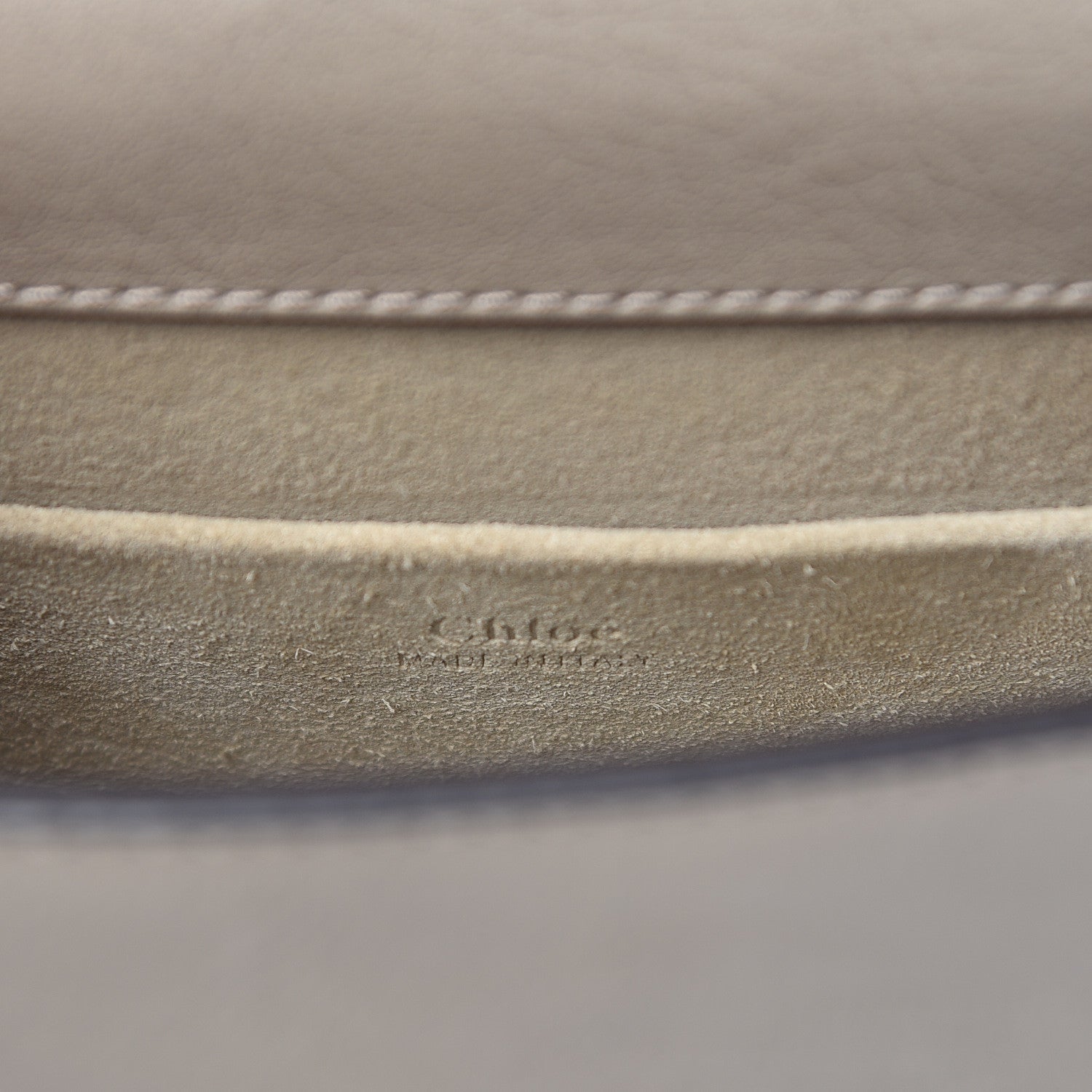 Chloe Calfskin Suede Small Nile Bracelet Bag Motty Grey 6 of 9