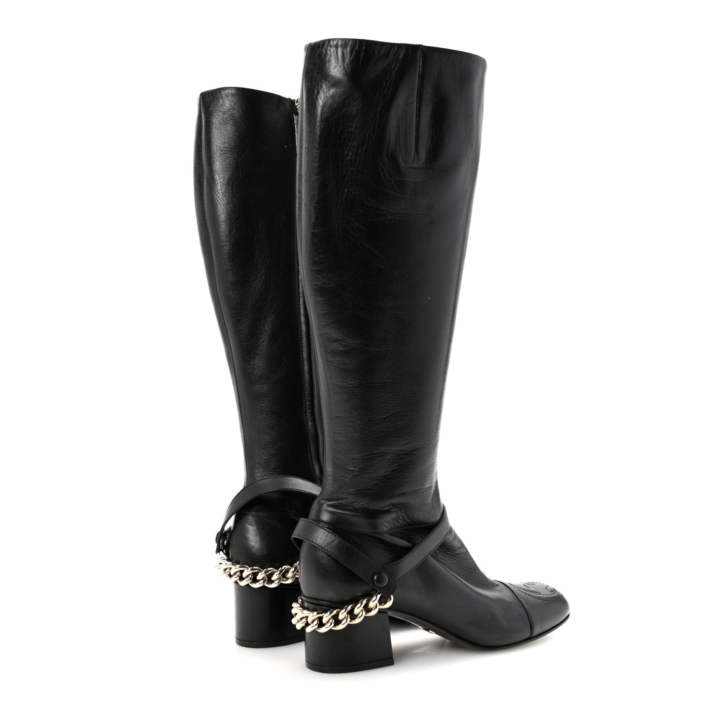 Calfskin Soho Knee Boots 36 Black