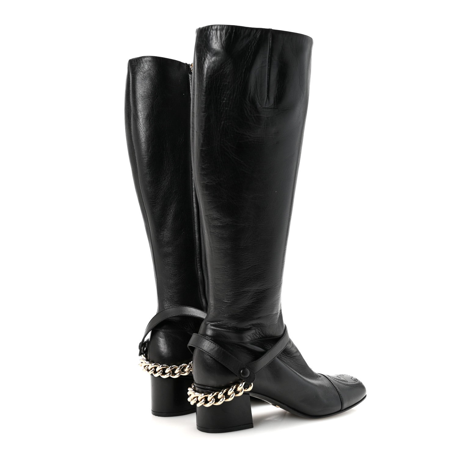 Gucci Calfskin Soho Knee Boots 36 Black 5 of 9