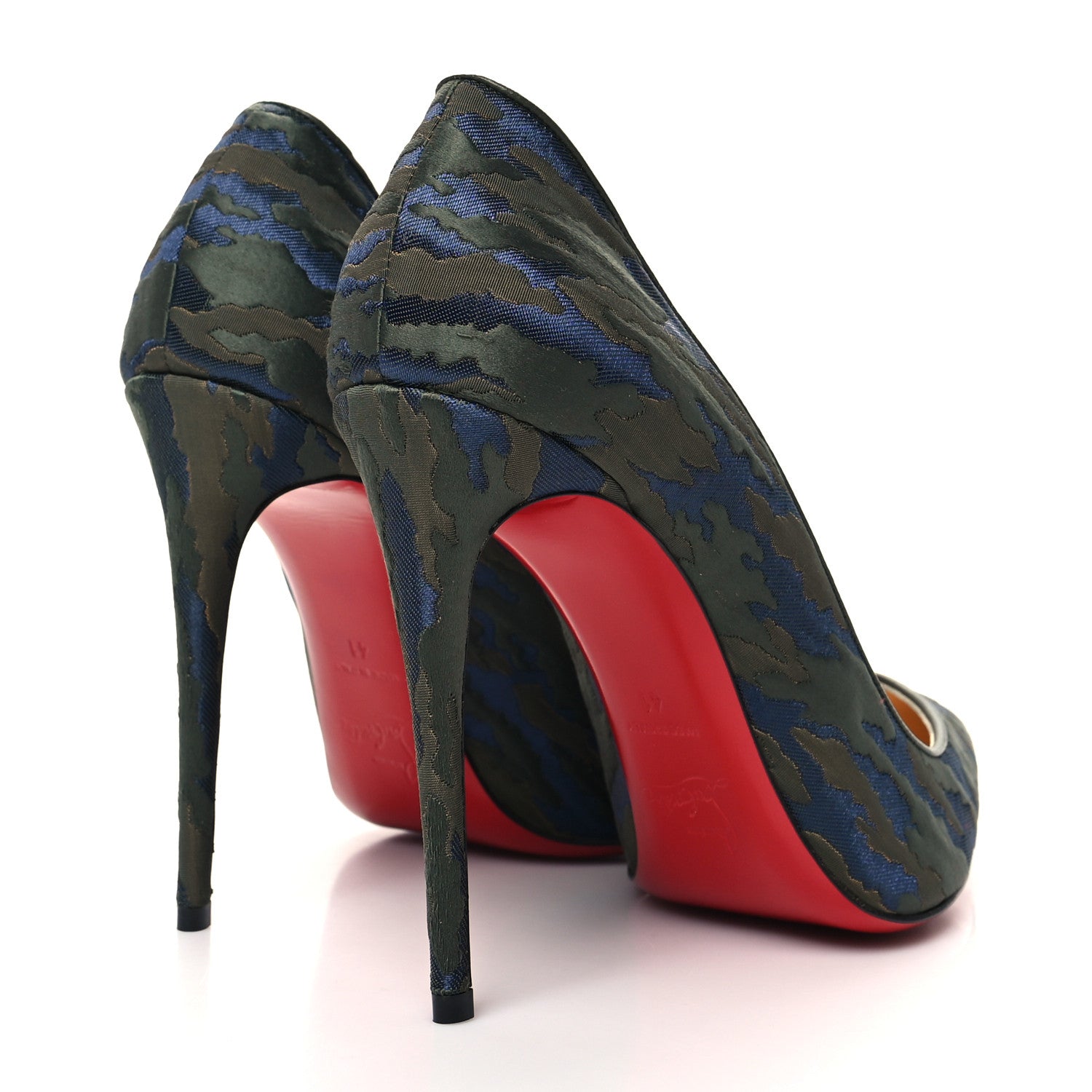 Christian Louboutin Jacquard Camouloubi Pigalle Follies 100 Pumps 41 Bavarios 4 of 7