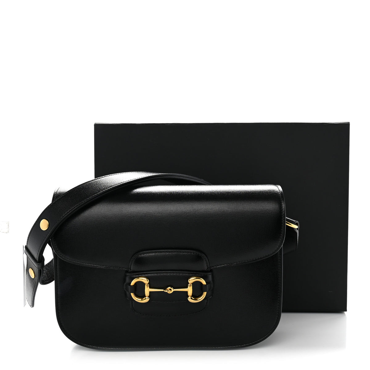 Gucci Azalea Calfskin Horsebit 1955 Shoulder Bag Black 12 of 12