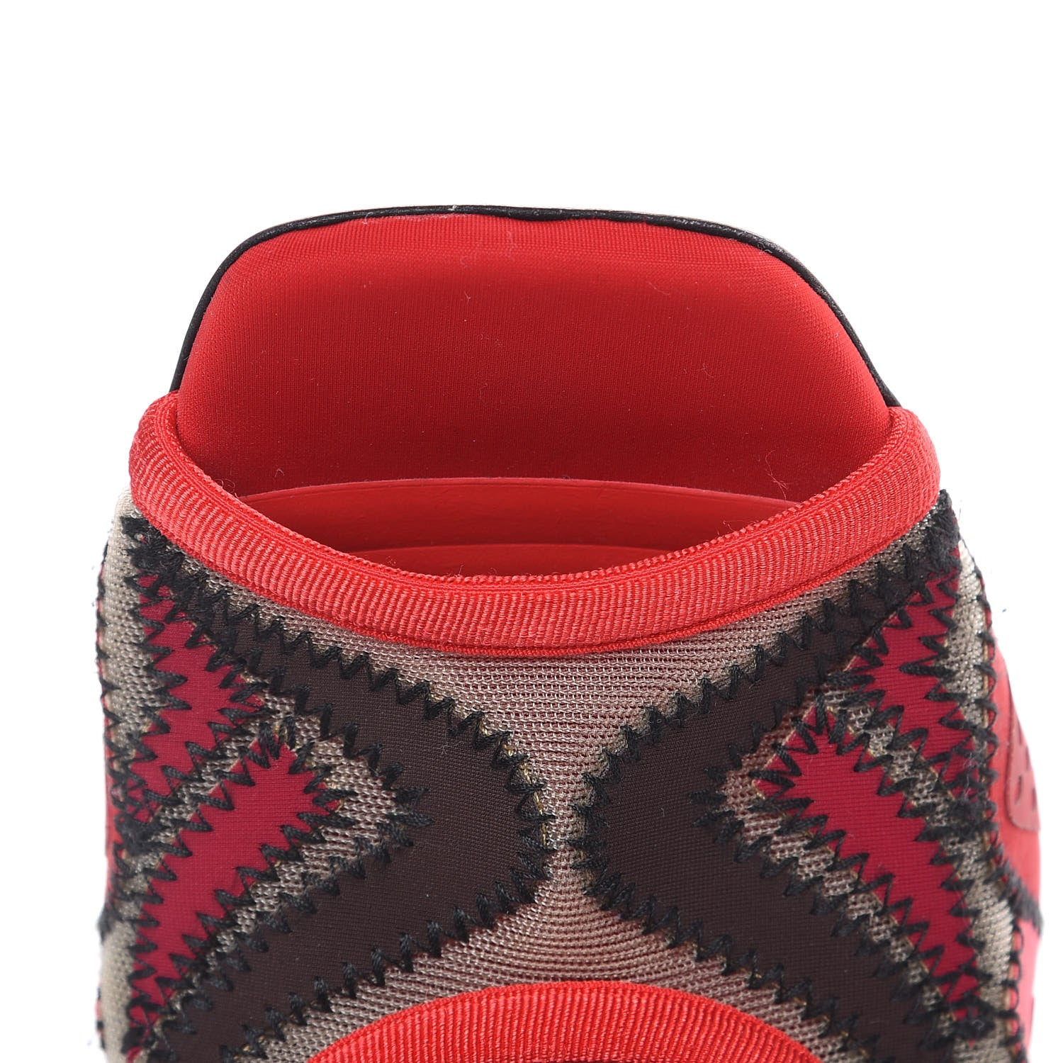 Fendi Technical Mesh FFreedom Patchwork 105 Peep Toe Sandals 36 Red 10 of 10