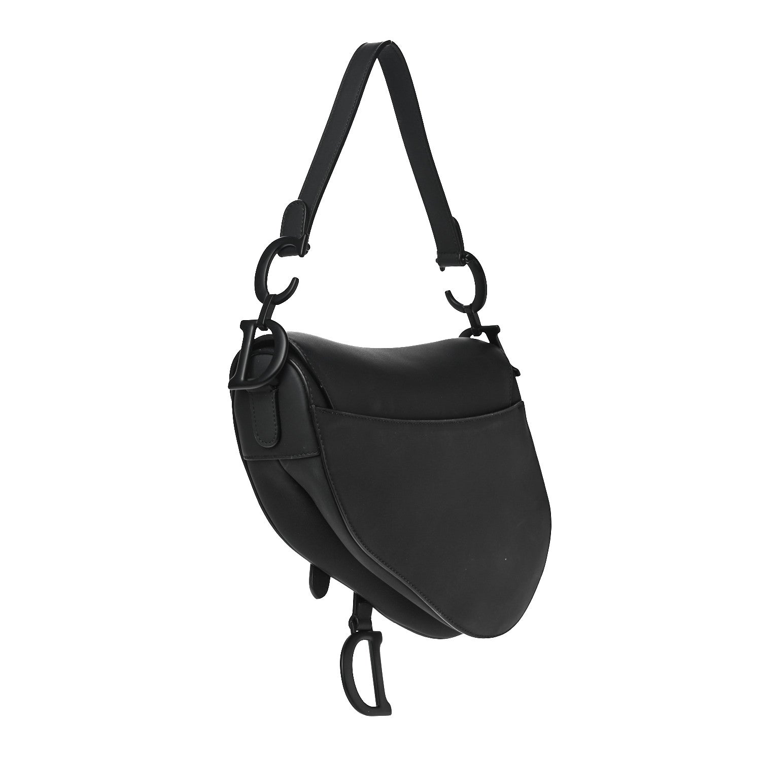 Christian Dior Ultra Matte Calfskin Saddle Bag Black 3 of 11