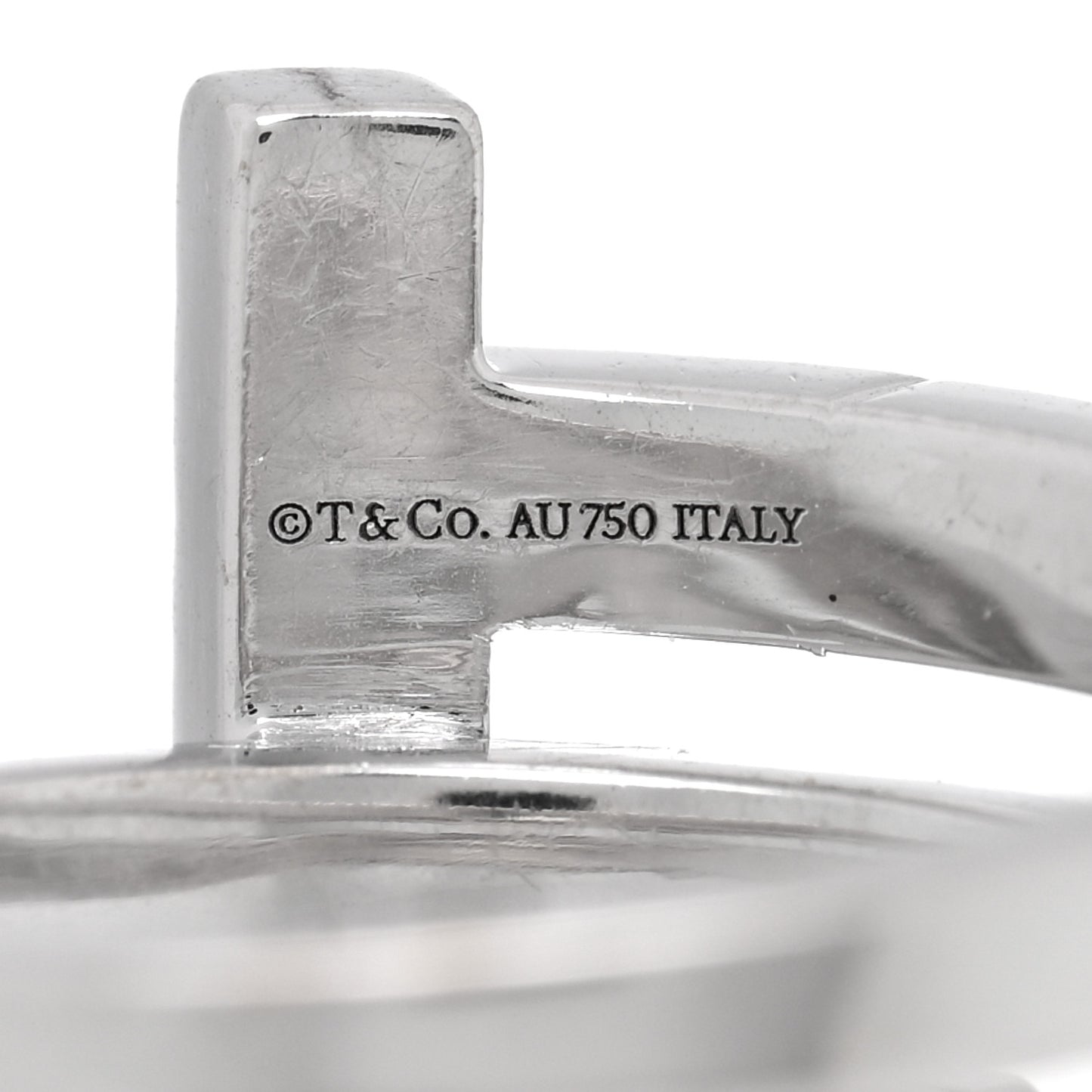18K White Gold Diamond T Square Wrap Ring 49/5