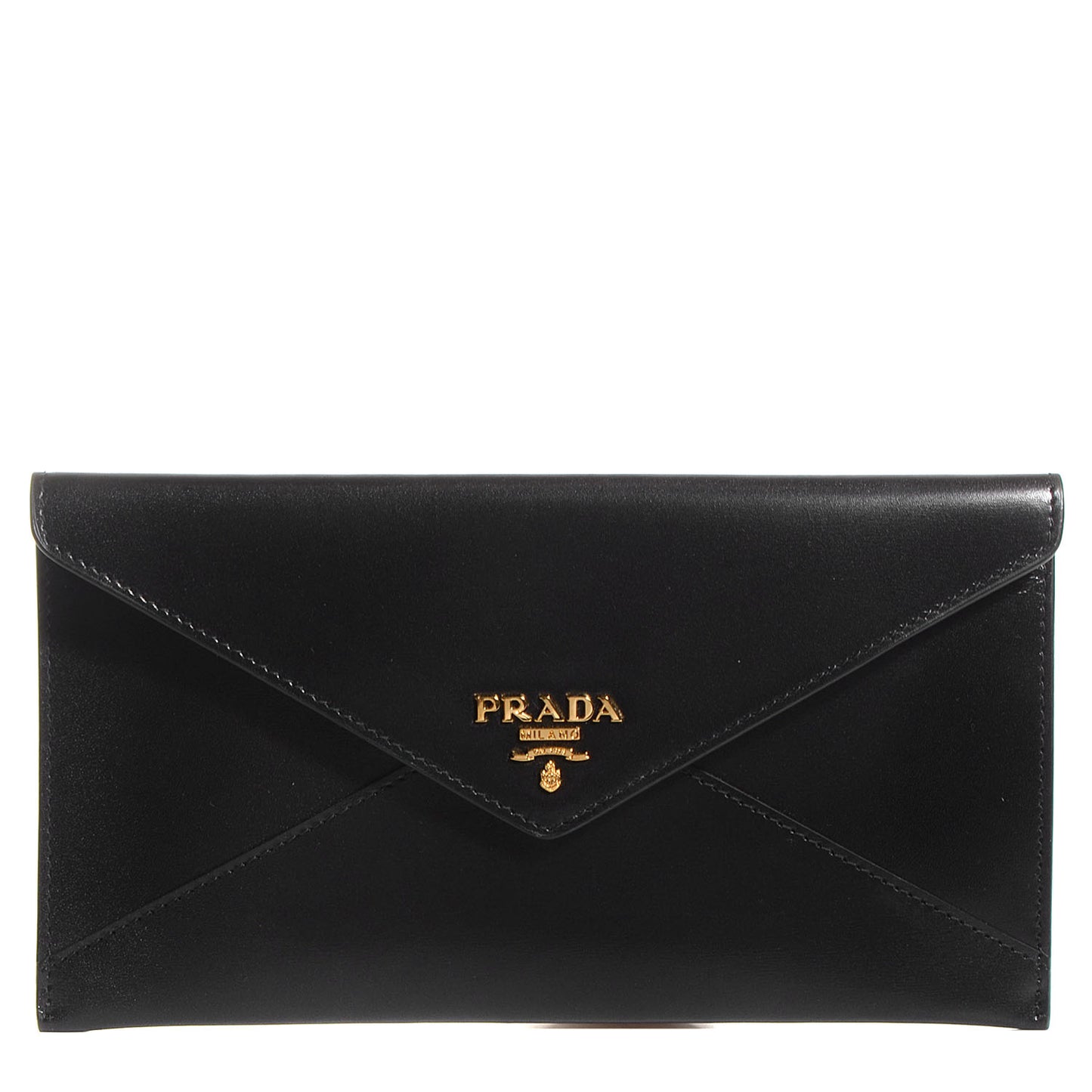 Box Calfskin Envelope Wallet Black Fuoco