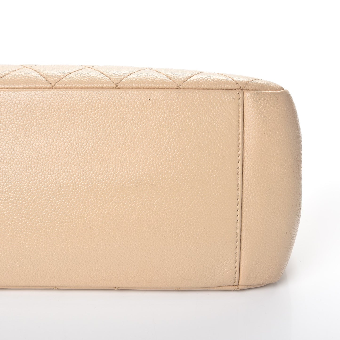 Caviar Quilted Grand Shopping Tote GST Beige Clair