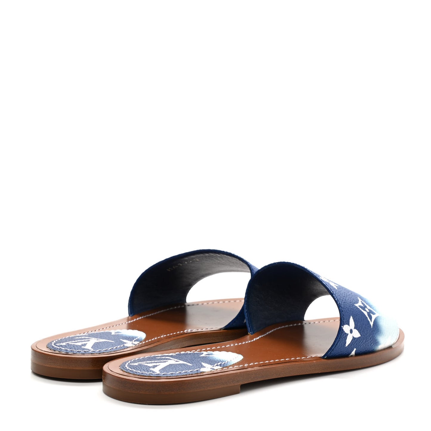 Monogram Escale Lock It Flat Mule 36.5 Blue