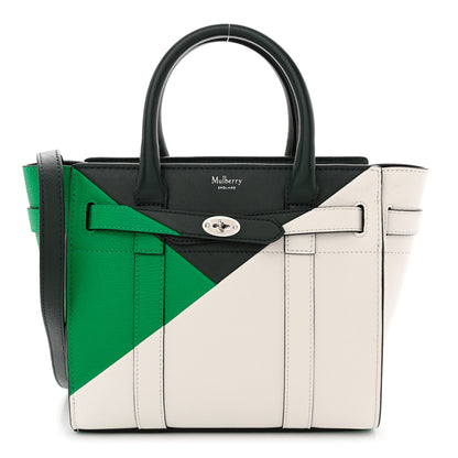 Mulberry Small Classic Silky Calfskin Mini Zipped Bayswater Lawn Green White Mulberry Green 1 of 14
