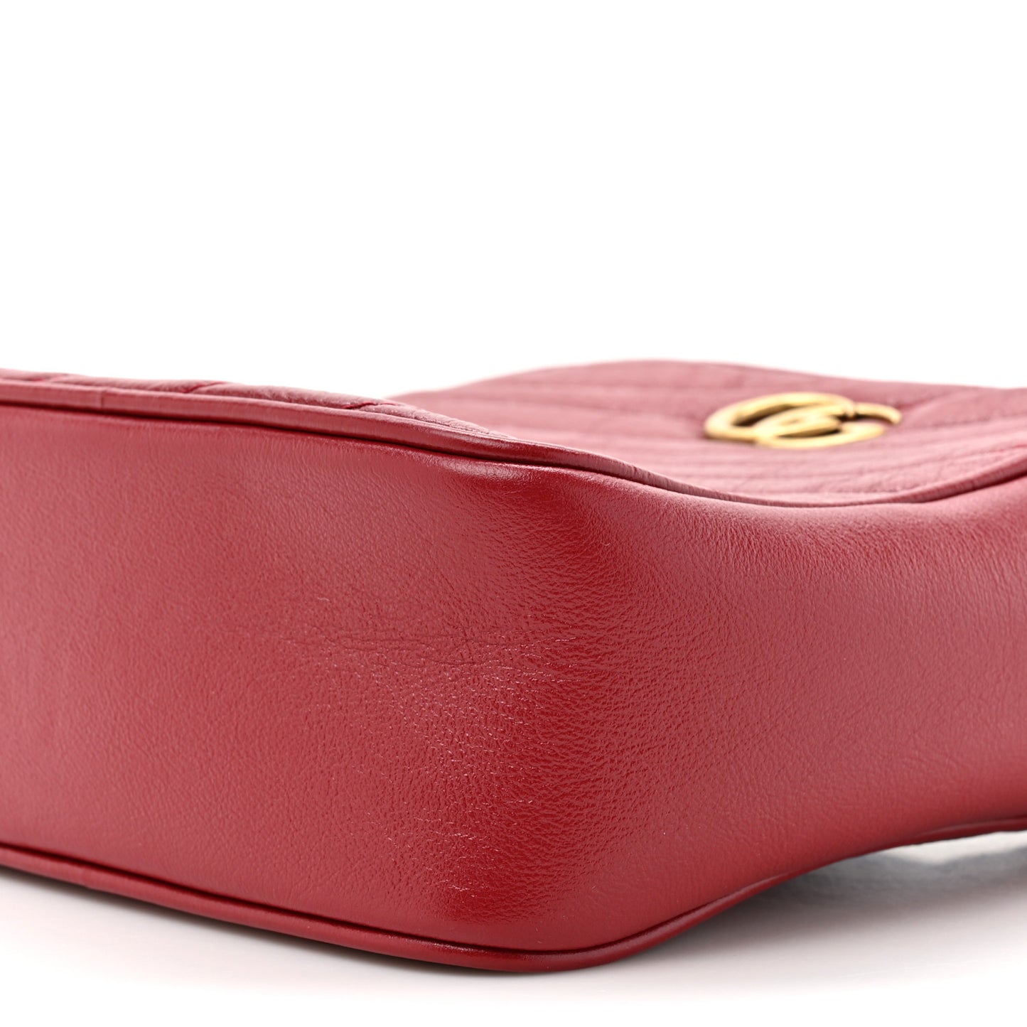 Azalea Calfskin Matelasse Diagonal Tall GG Marmont Crossbody Bag Romantic Cerise