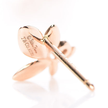 Tiffany 18K Rose Gold Diamond Paloma Picasso Olive Leaf Earrings 5 of 7