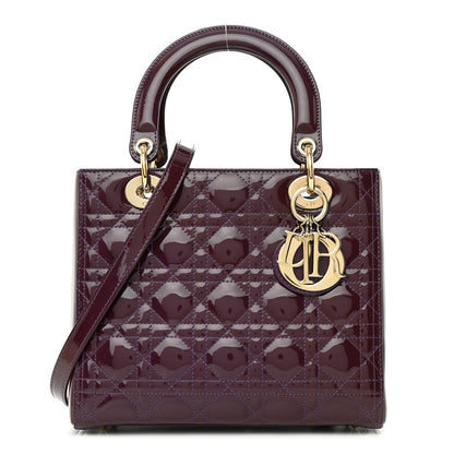 Christian Dior Patent Cannage Medium Lady Dior Purple 1 of 11