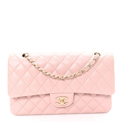 Chanel Lambskin Quilted Medium Double Flap Light Pink 1 of 9