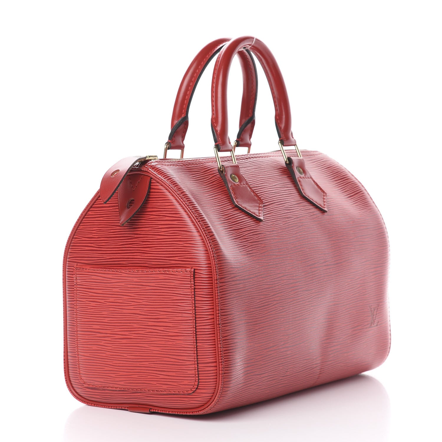 Louis Vuitton Epi Speedy 25 Castillan Red 2 of 14