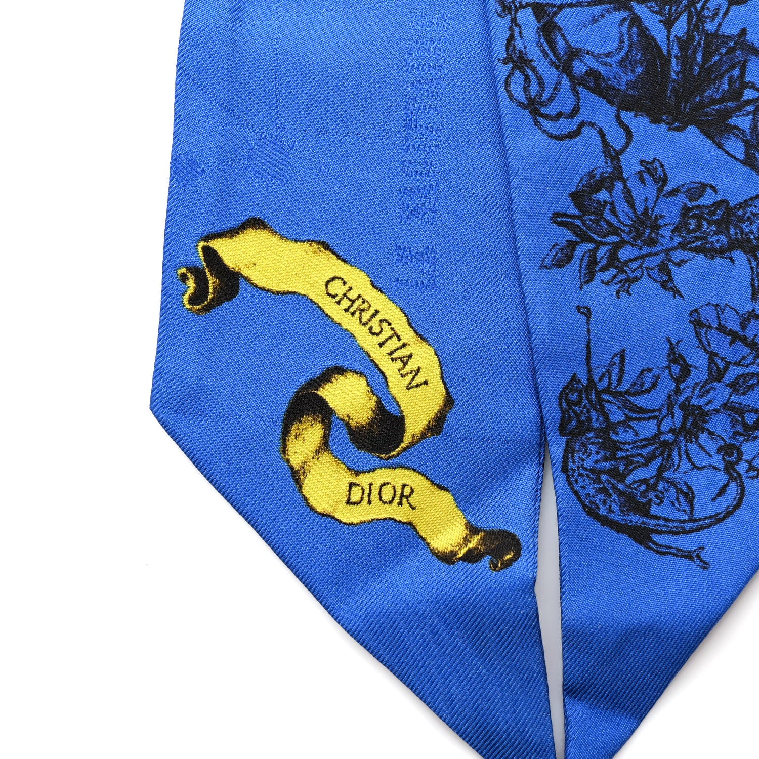 Christian Dior Silk Mitzah Scarf Blue 3 of 4