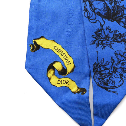Christian Dior Silk Mitzah Scarf Blue 3 of 4
