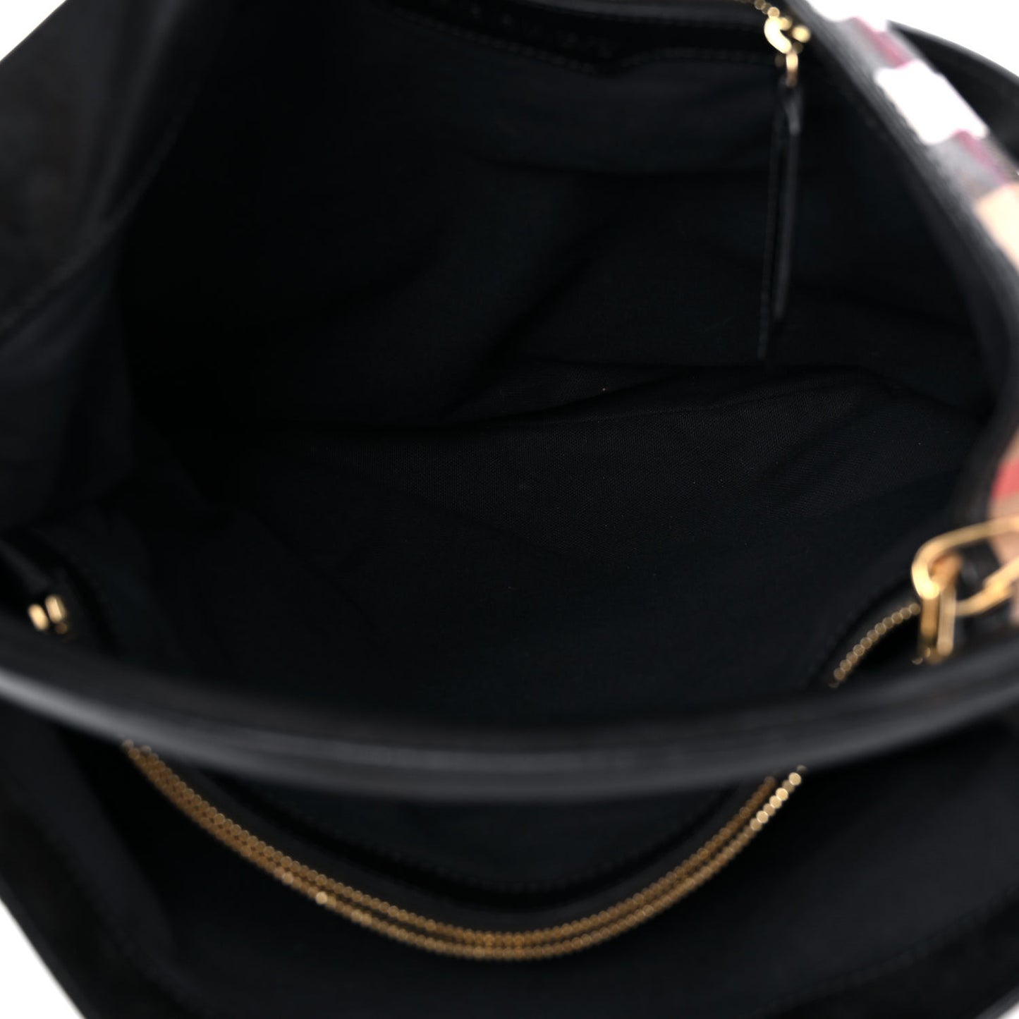 House Check Bridle Calfskin Medium Gosford Hobo Black