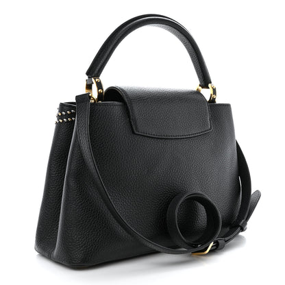 Louis Vuitton Taurillon Fleur De Lys Capucines PM Black 3 of 9